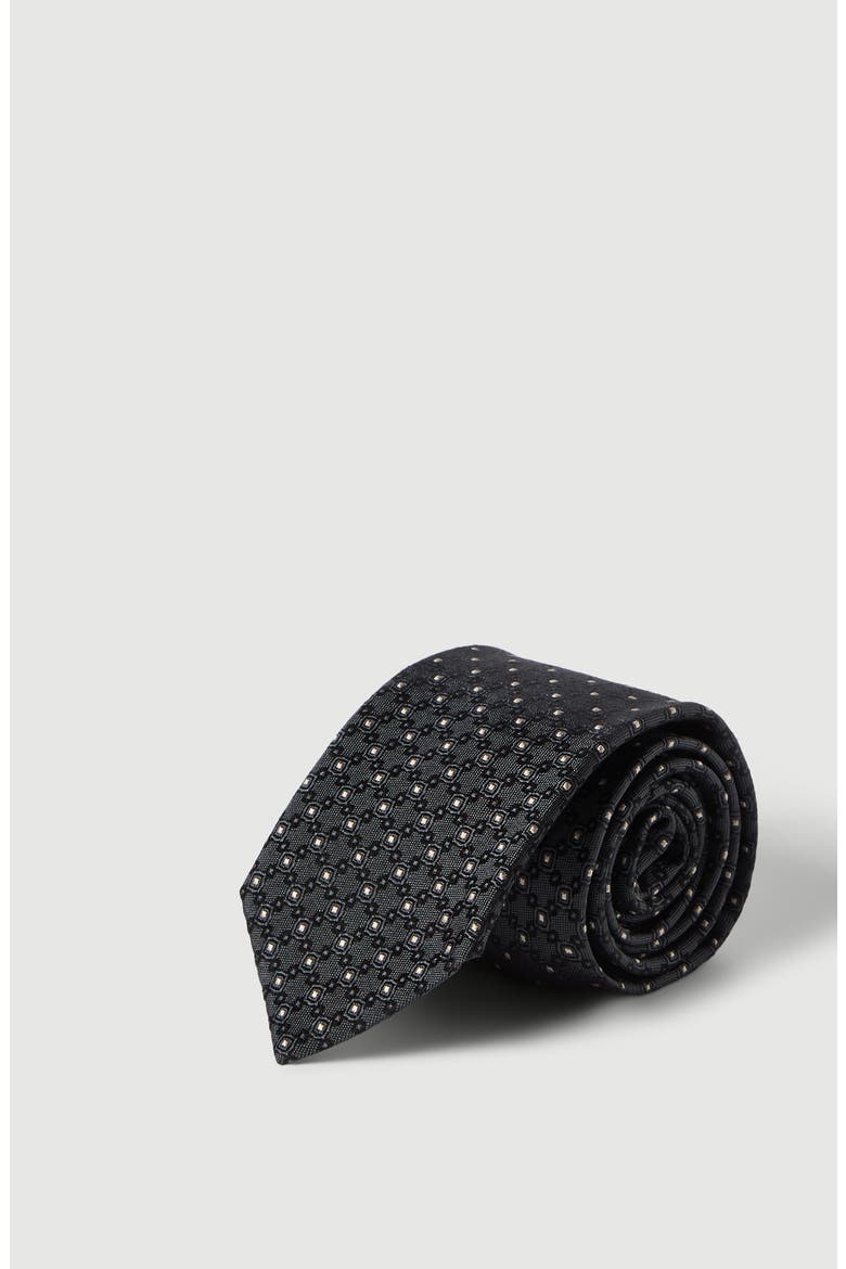 Silk jacquard tie, Alternate, color, Lead