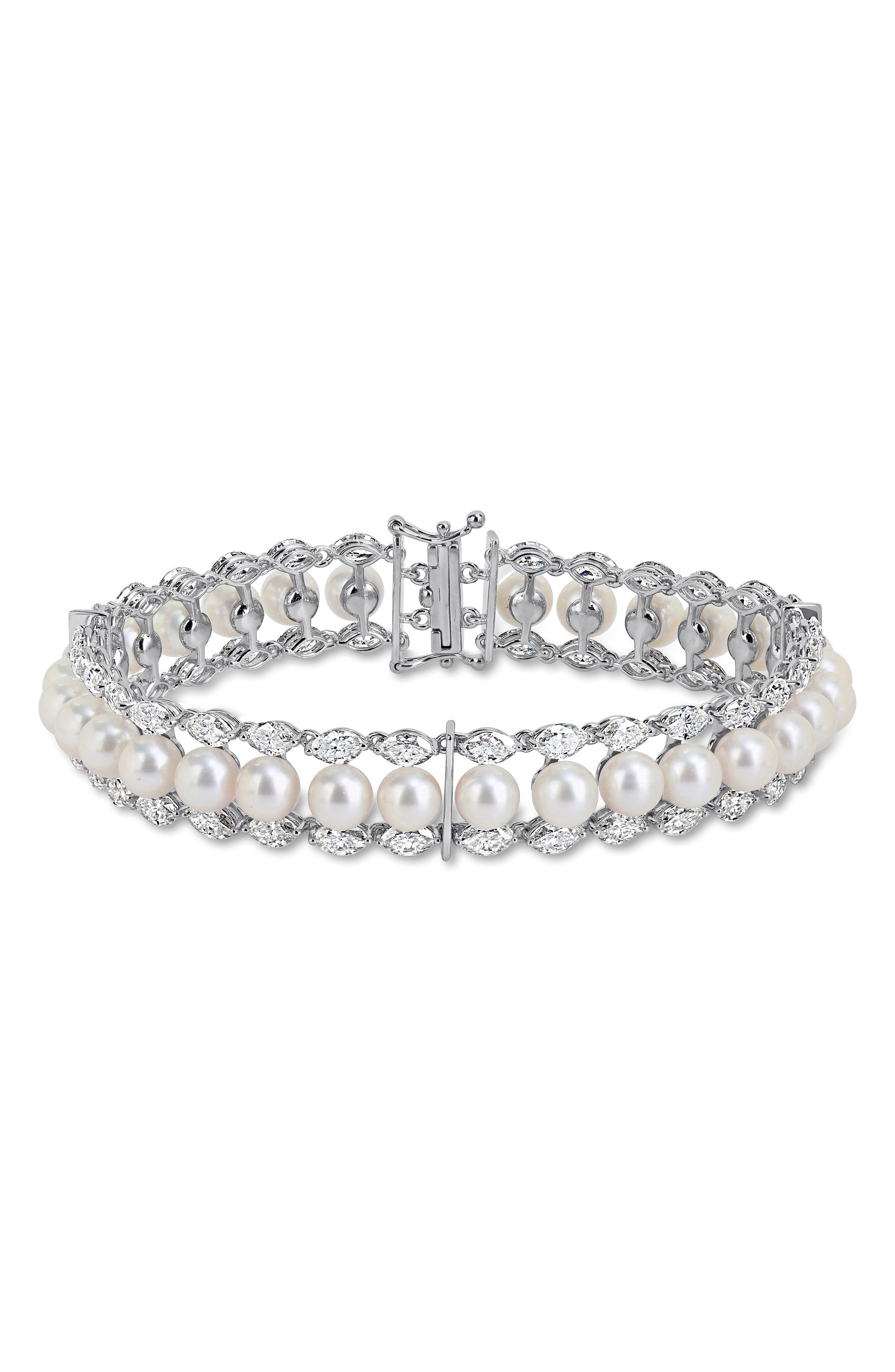 Sterling Silver Cultured Freshwater Pearl Bracelet