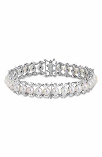 Sterling Silver Cultured Freshwater Pearl Bracelet