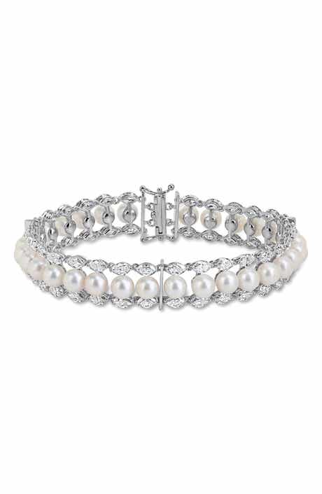 Sterling Silver Cultured Freshwater Pearl Bracelet