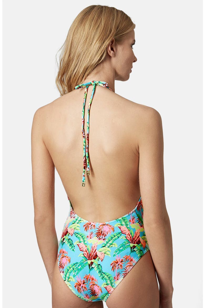 'Miami' Halter Swimsuit, Alternate, color, BLUE