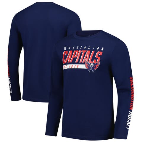 Men's Fanatics  Navy Washington Capitals Long Sleeve T-Shirt