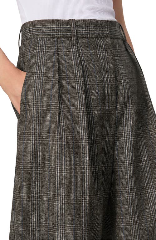 Rag & Bone Francine Plaid Virgin Wool Pants In Gray