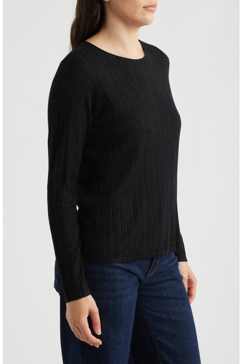 Merino Wool Sweater, Alternate, color, CHARCOAL