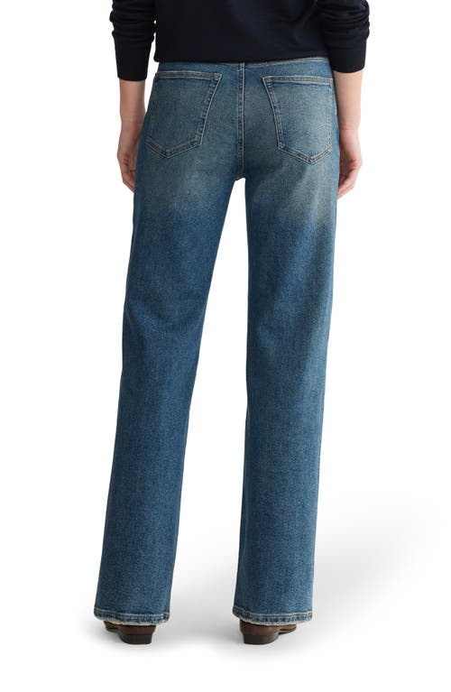 Warp & Weft Warp+weft Sat '90s High Waist Relaxed Straight Leg Jeans In Blue
