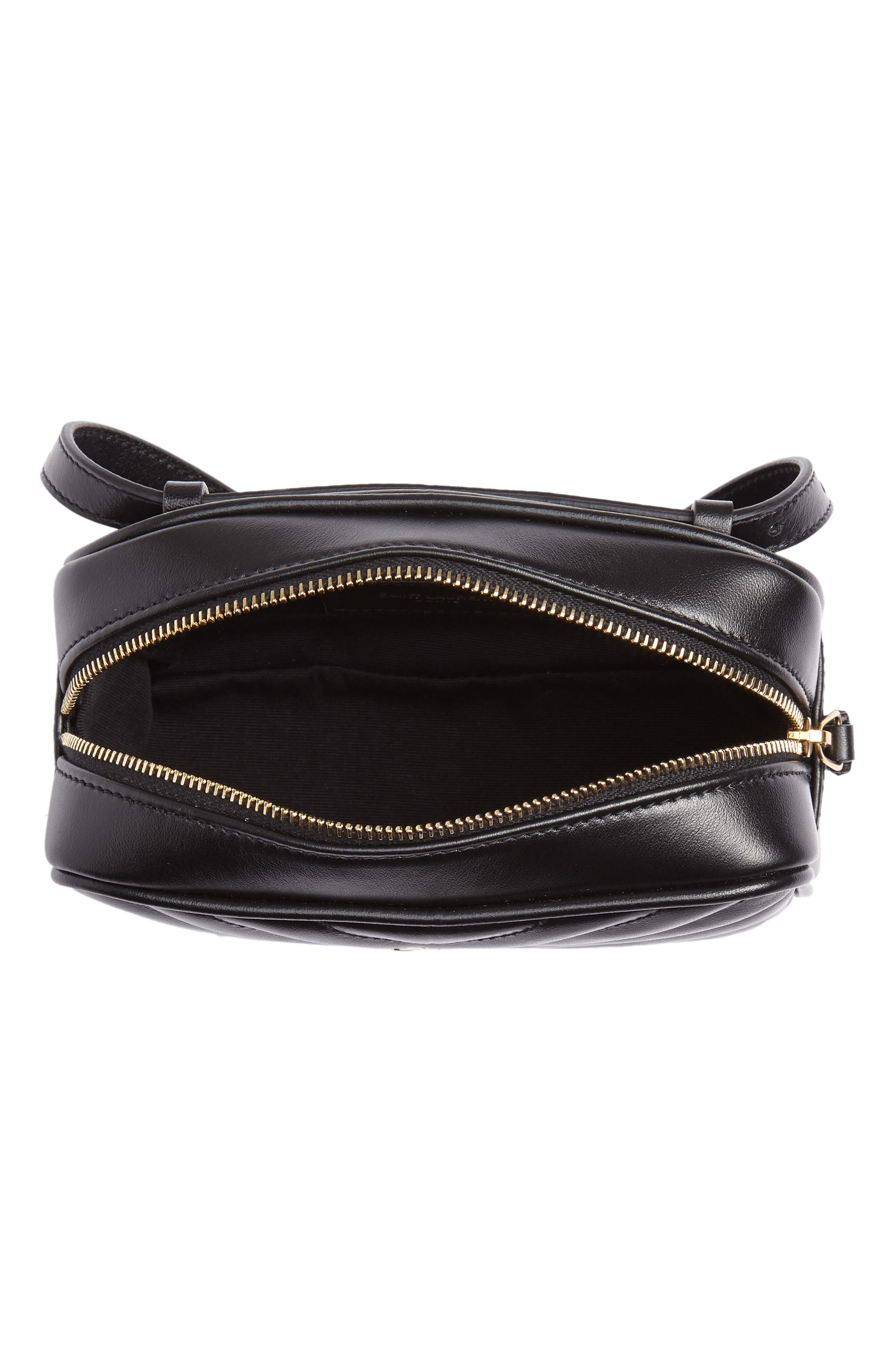Lou Quilted Leather Belt Bag with Tassel, Alternate, color, NOIR