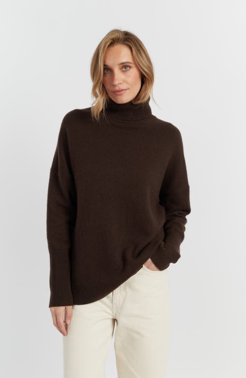 Chinti & Parker Pure Cashmere Roll Neck Sweater In Brown