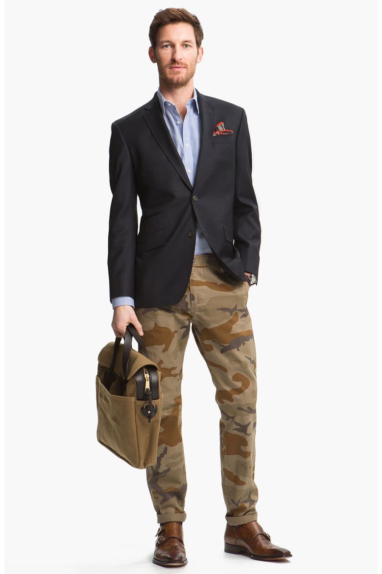 'Alpha Khaki' Slim Straight Leg Chinos, Alternate, color, BROWN CAMO