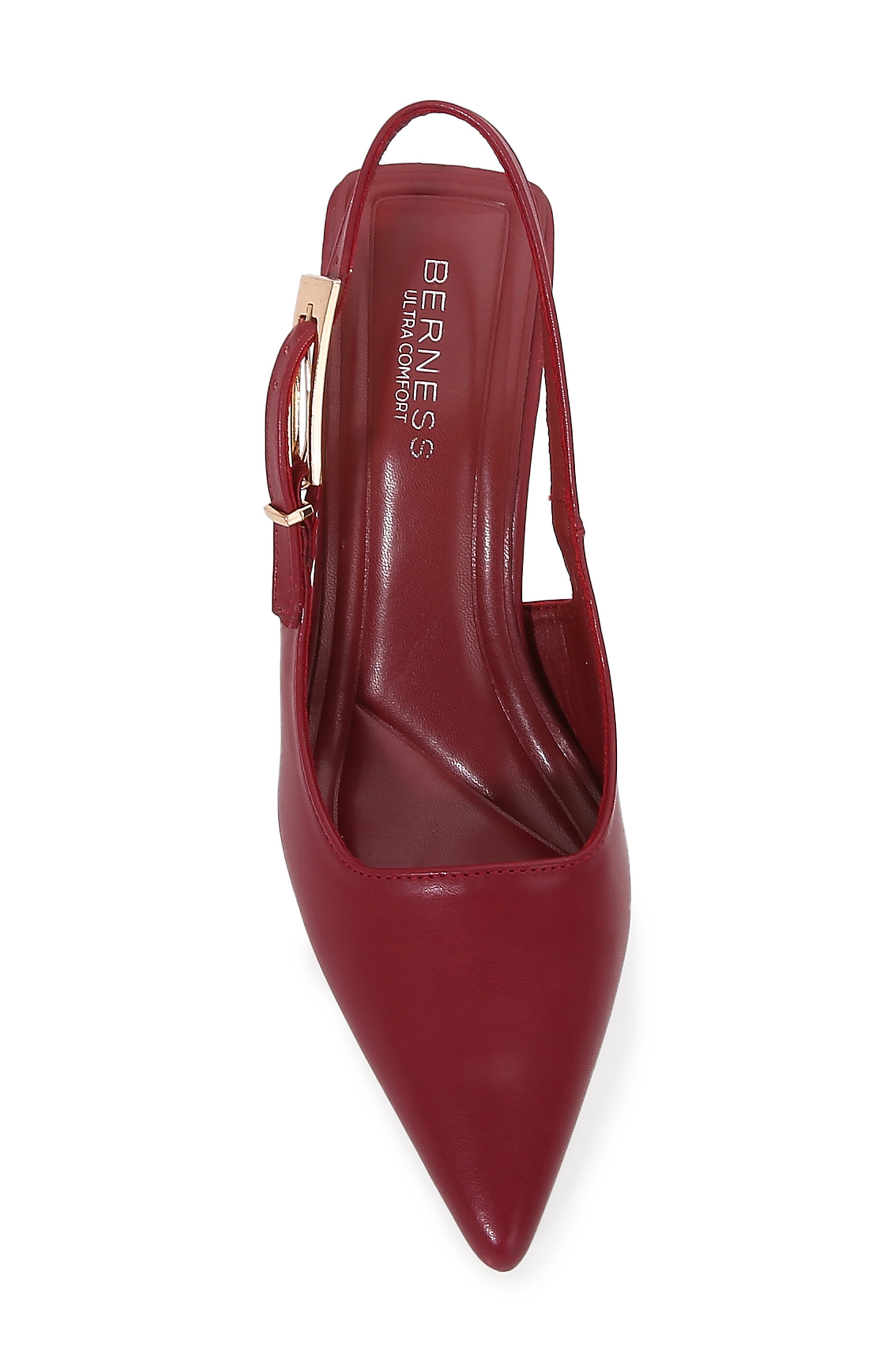 Pointed Toe Slingback Pump, Alternate, color, WINE