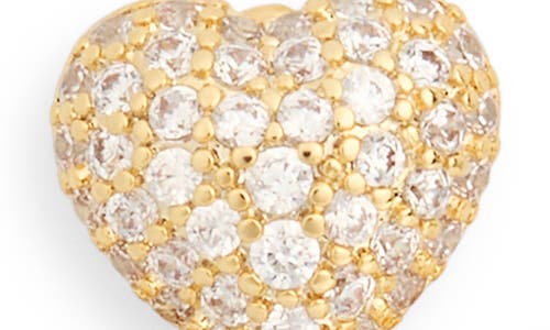 Eye Candy Los Angeles Adriana Heart Branch Front/back Earrings In Gold