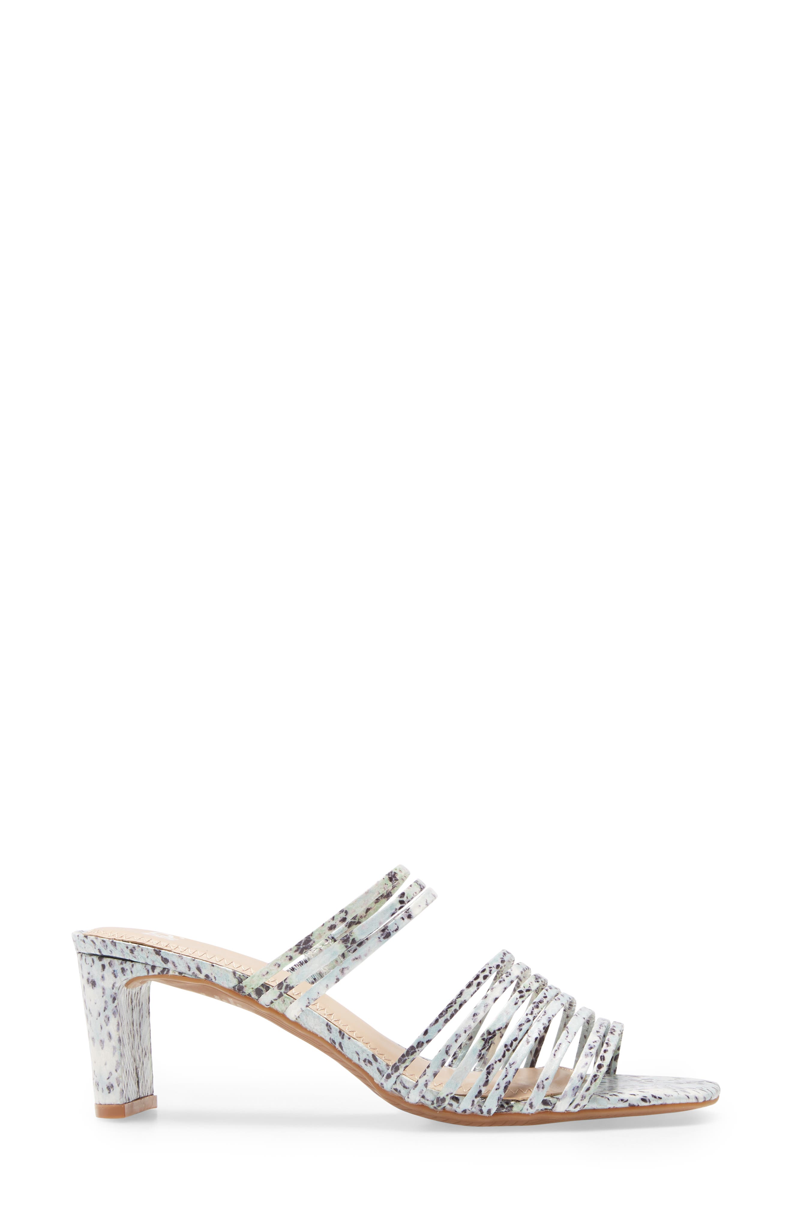 Brittany Strappy Slide Sandal, Alternate, color, LIGHT BLUE SNAKE PU