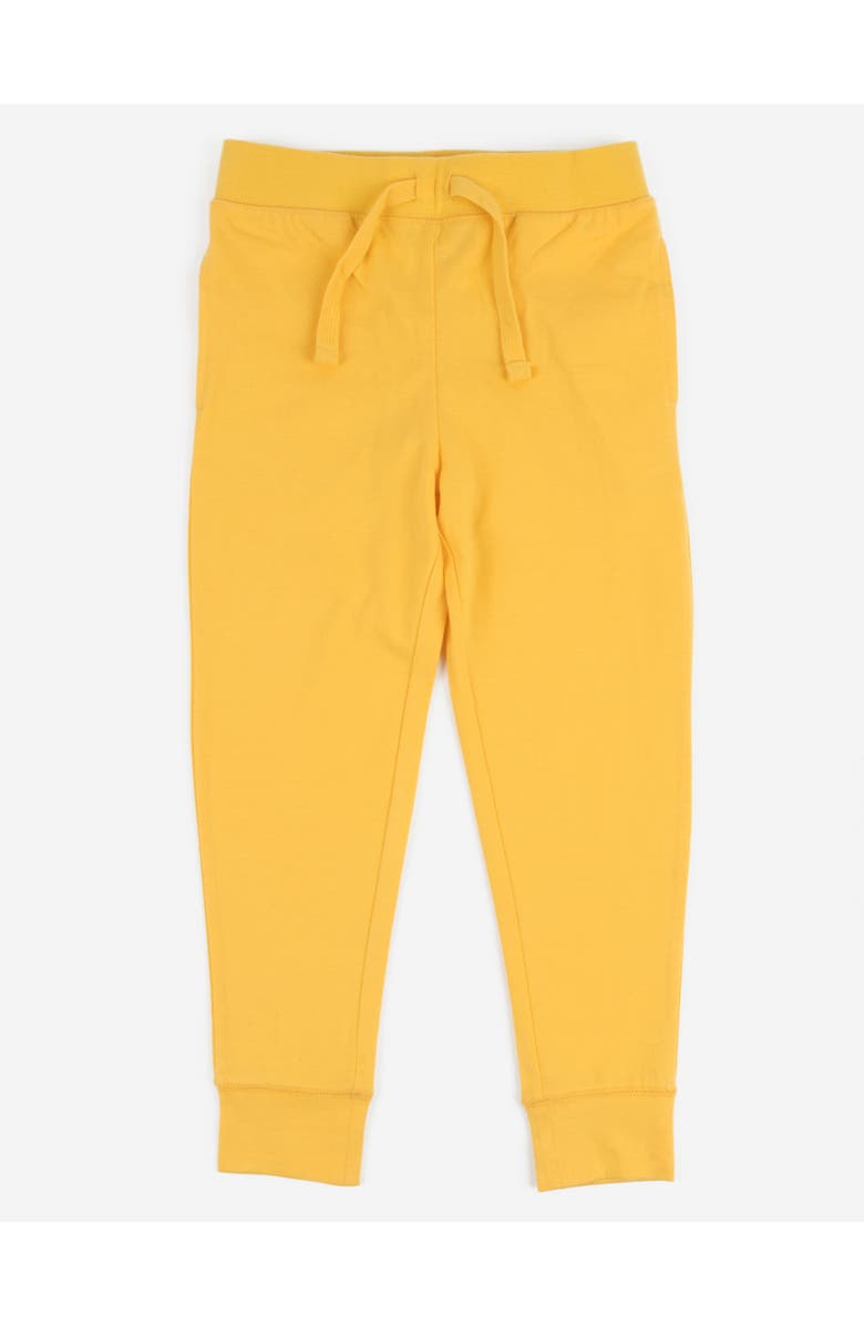 Leveret Kids 100% Cotton Lightweight Jogger Pants, Main, color, Yellow