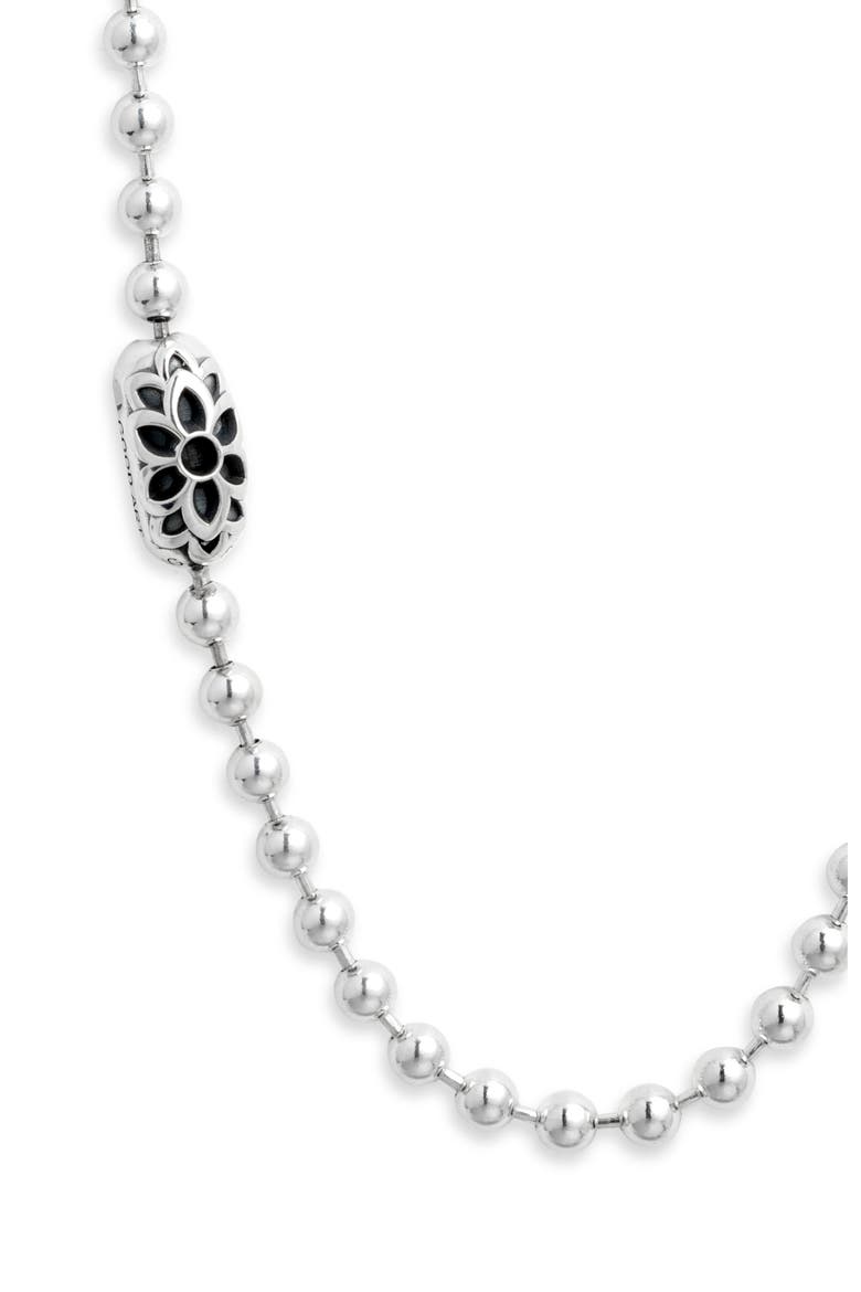 Men's Triple Cutout A Poplock Necklace, Alternate, color, STERLING SILVER