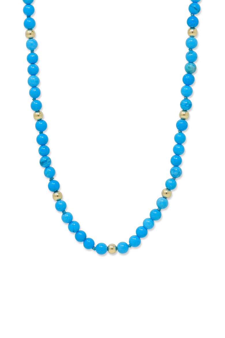 Bohème Turquoise & 14K Gold Fill Necklace, Main, color, TURQUOISE