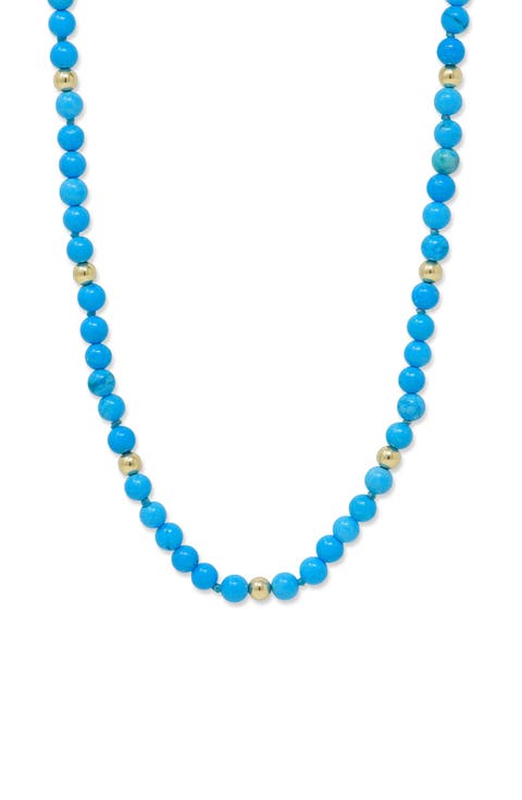 Bohème Sleeping Beauty Turquoise & 14K Gold Necklace