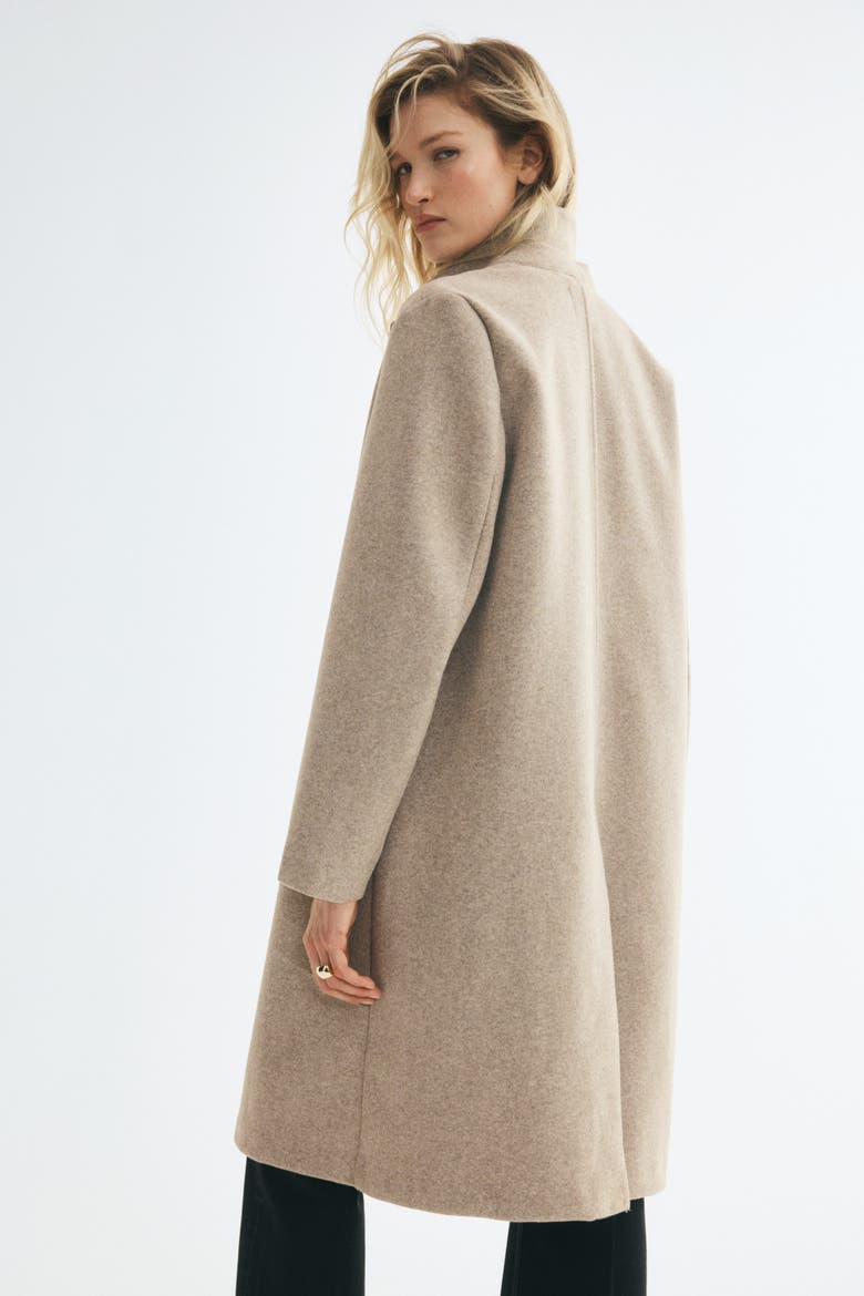 Single-Breasted Coat, Alternate, color, Light taupe