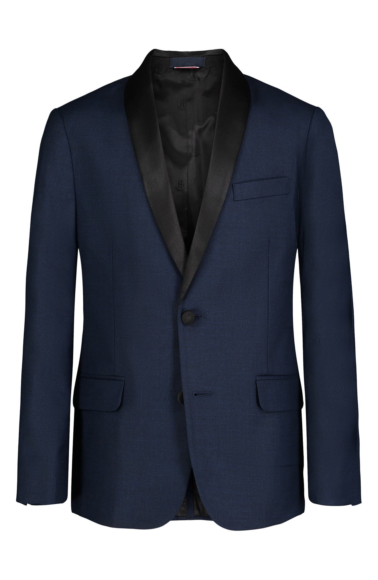 Tommy Hilfiger Kids' Stretch Sharkskin Shawl Collar Sport Coat