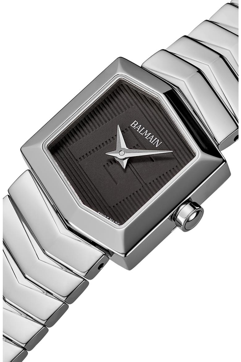 Taffetas Hexagonal Bracelet Watch, 23mm, Alternate, color, STAINLESS STEEL