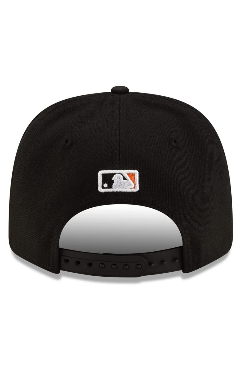 New Era Men's New Era  Black/Orange Baltimore Orioles Player Replica 9SEVENTY Adjustable Hat, Alternate, color, Black