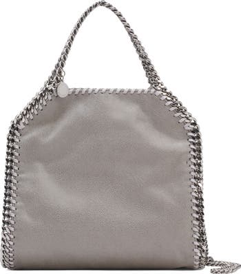 関税なし 送料無料 Grape Shaggy Deer Mini Falabella Handbag STELLA MCCARTNEY Shaggy Deer Mini Falabella Fold Over Tote