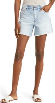 KUT from the Kloth Jane Fray Hem High Waist Denim Shorts