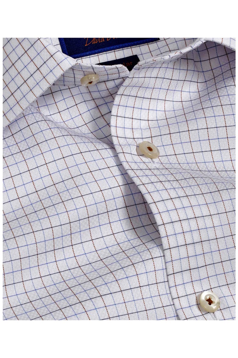 Regular Fit Dobby Tattersall Check Dress Shirt, Alternate, color, WHITE/ DUNE