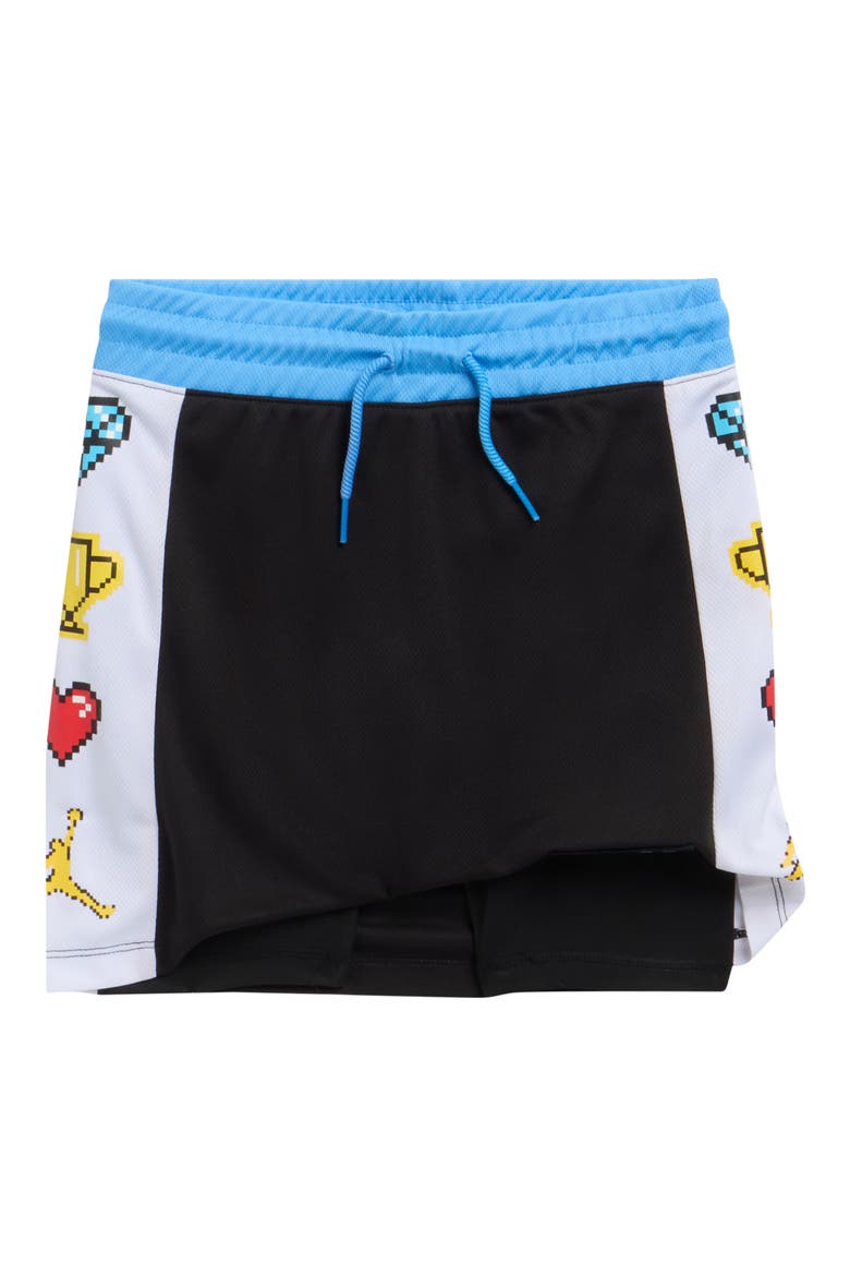 Kids' Emoji Skort, Alternate, color, BLACK
