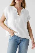 Michael Stars Naomi Split Neck Gauze Top