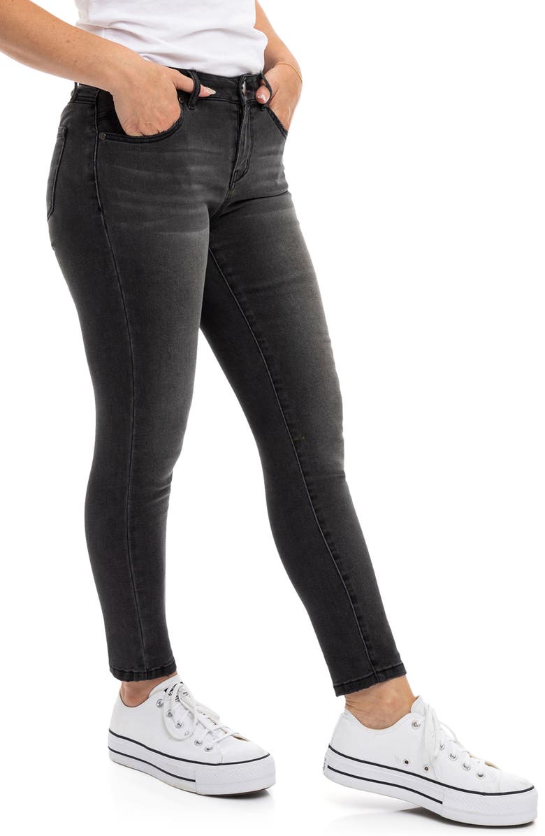 1822 Denim Mid Rise Ankle Skinny Jeans, Alternate, color, 