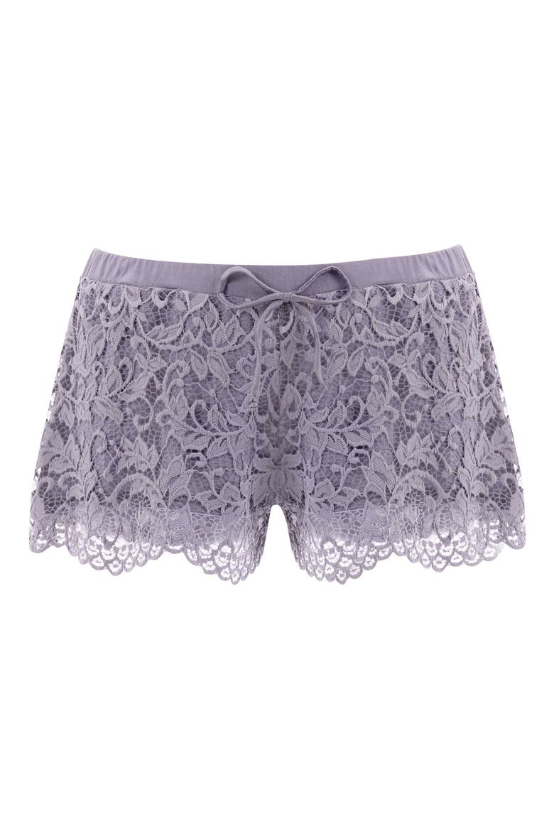 Sofia Lace Maternity Pajama Shorts, Alternate, color, LILAC