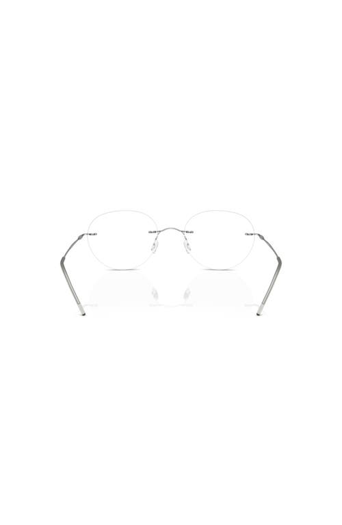 Giorgio Armani 50mm Phantos Optical Glasses In Silver