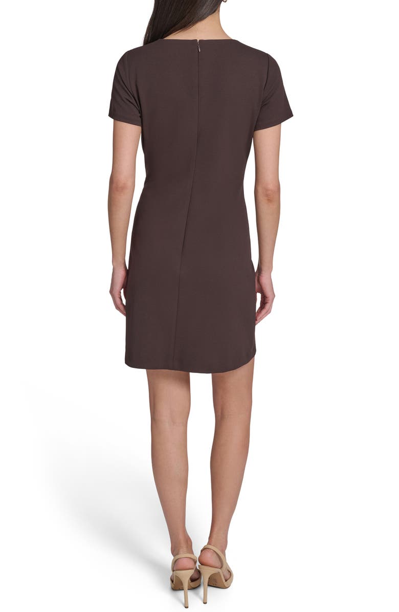 Tommy Hilfiger Scuba Crepe Shift Dress, Alternate, color, Mink/ Black