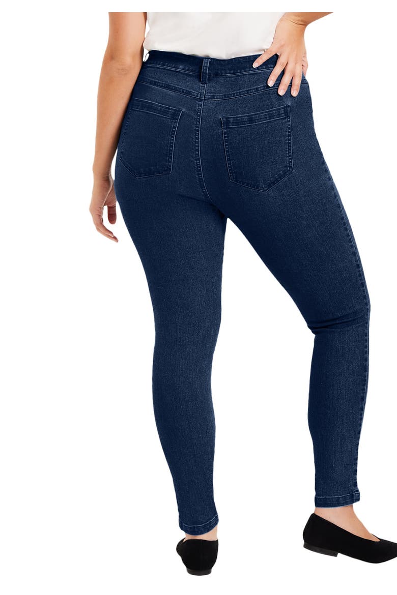 Curvie Fit Skinny Jeans, Main, color, DARK BLUE