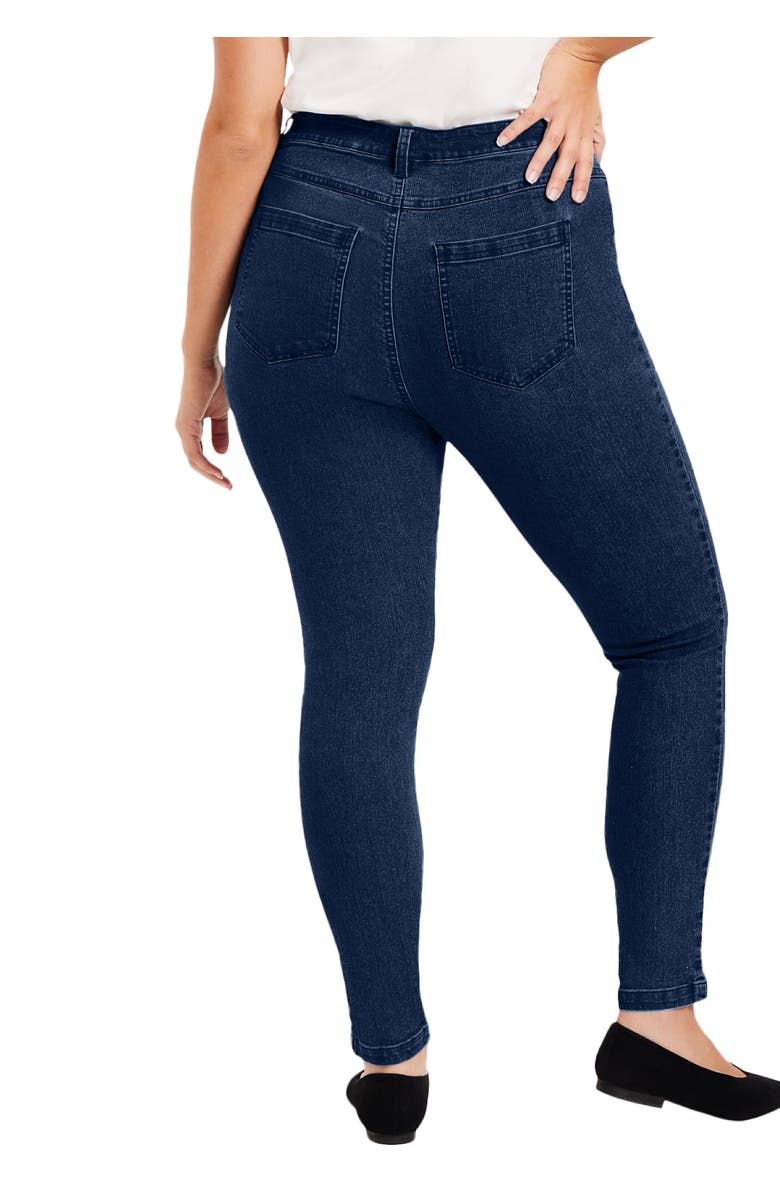 June + Vie Curvie Fit Skinny Jeans, Main, color, Dark Blue