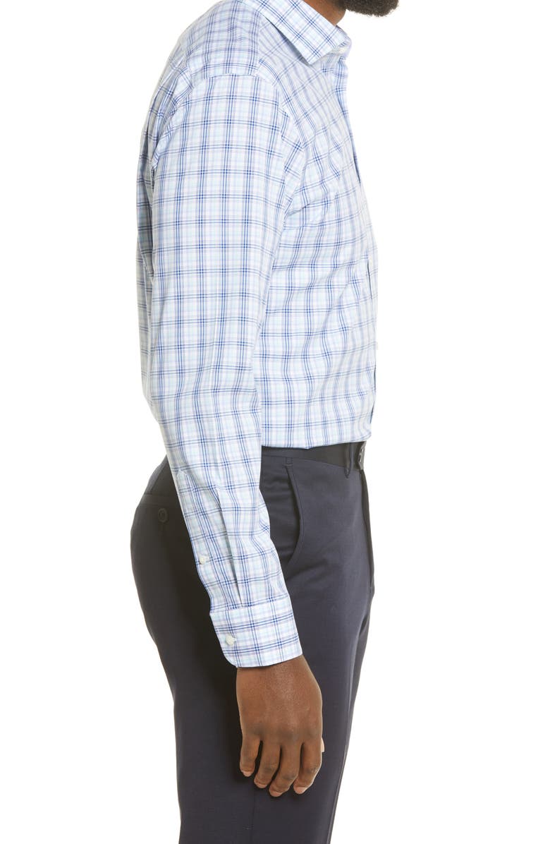 Nordstrom Trim Fit Non-Iron Check Dress Shirt, Alternate, color,