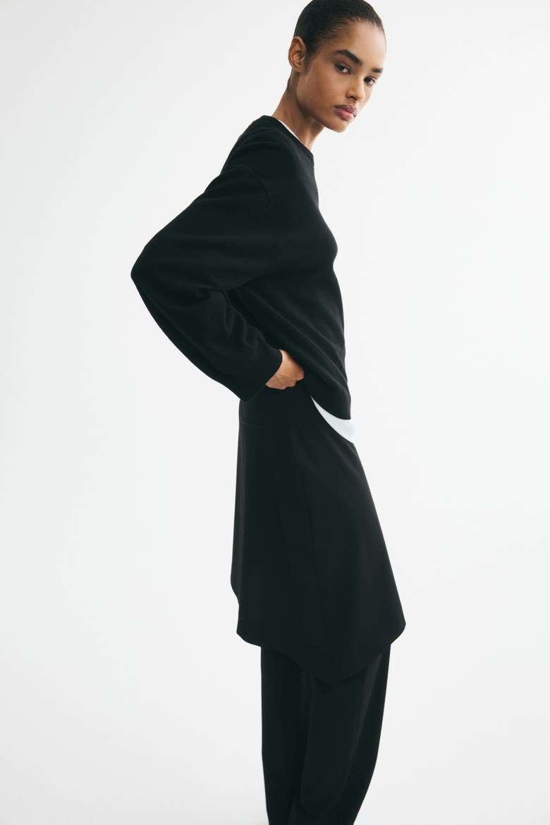 Fine-knit Cashmere Sweater, Alternate, color, Black