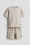 H&M 2-piece textured jersey set