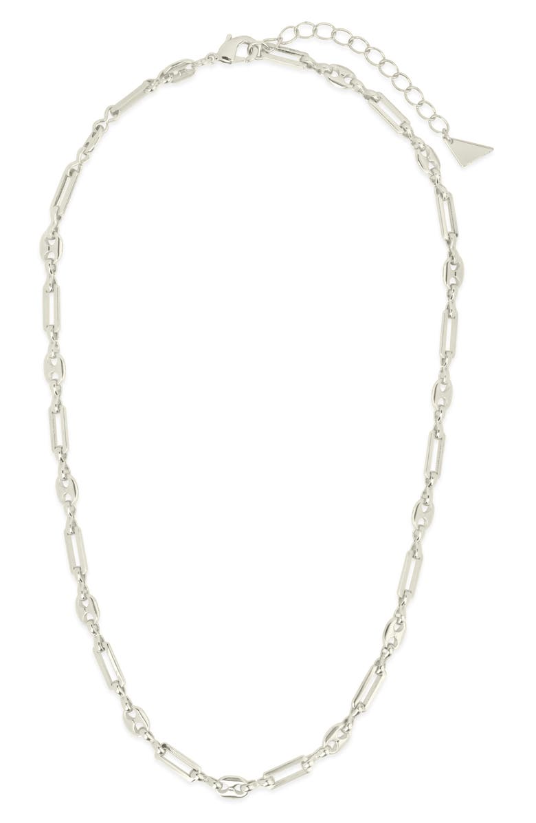 Sterling Forever Fiora Chain Necklace, Main, color, 
