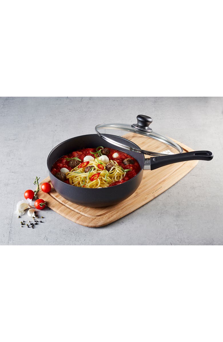 Scanpan Classic 10.25 Inch Deep Saute Pan w/Lid, 4 Quart Capacity, Alternate, color, Black