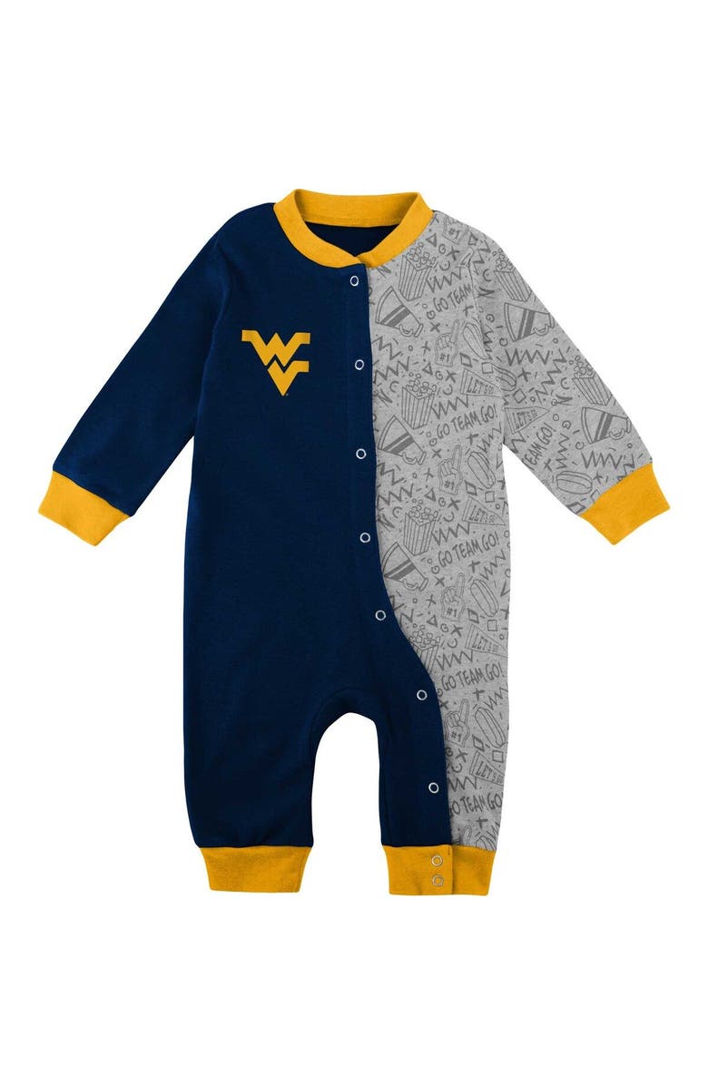 Outerstuff Infant Navy West Virginia Mountaineers Playbook Two-Tone Sleeper, Alternate, color,