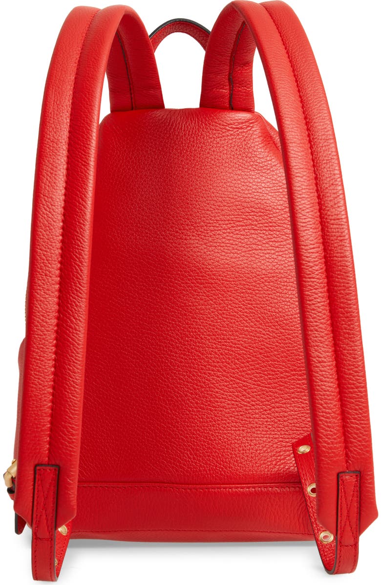 Moschino Logo Leather Backpack, Alternate, color,