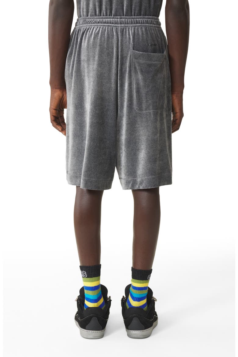 Velvet Bermuda Shorts, Alternate, color, Dark Grey