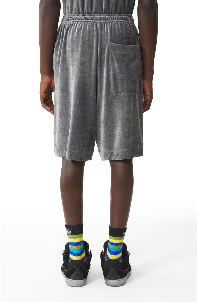 Lanvin Velvet Bermuda Shorts, Alternate, color, Dark Grey