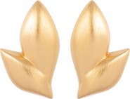 Susan Caplan 1980s Vintage Monet Leaf Earrings