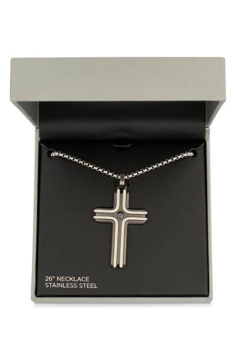 Men's Cross Pendant Necklace