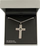 AMERICAN EXCHANGE Men's Cross Pendant Necklace
