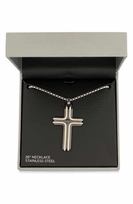AMERICAN EXCHANGE Men's Cross Pendant Necklace