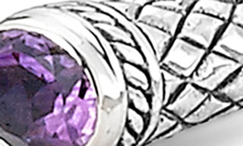 Samuel B. Silver 3.30 Ct. Tw. Amethyst Bangle Bracelet In Purple