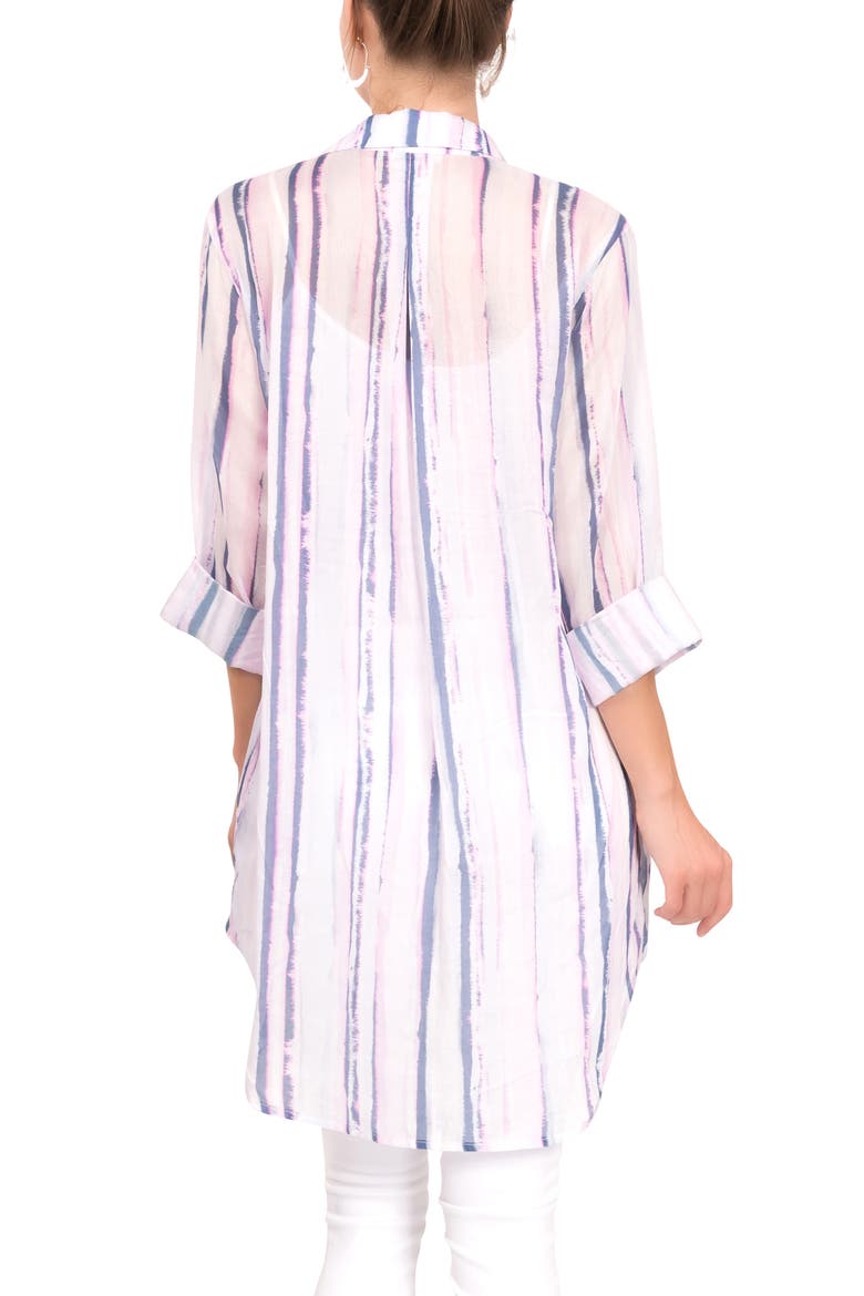 Rick Floral Cotton & Silk Blend Sleep Shirt, Alternate, color, LANAI TIE DYE