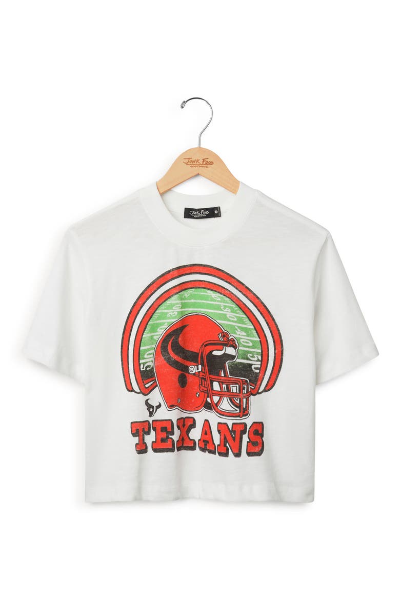 Houston Texans Graphic Cropped T-Shirt, Main, color, VINTAGE WHITE